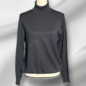 Madison Grey black sweater turtleneck long sleeve